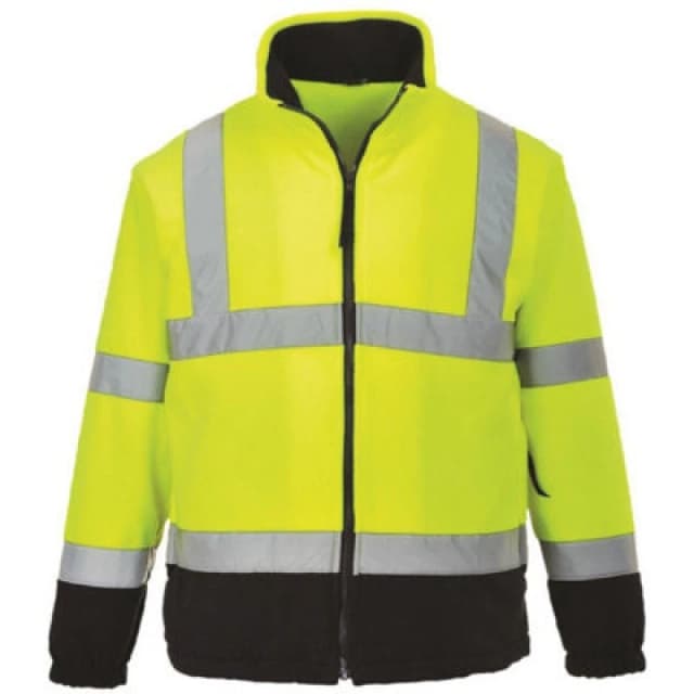 Portwest 2 Tone Hi Vis Fleece Jacket F301YNR5XL Colour: Yellow / Navy