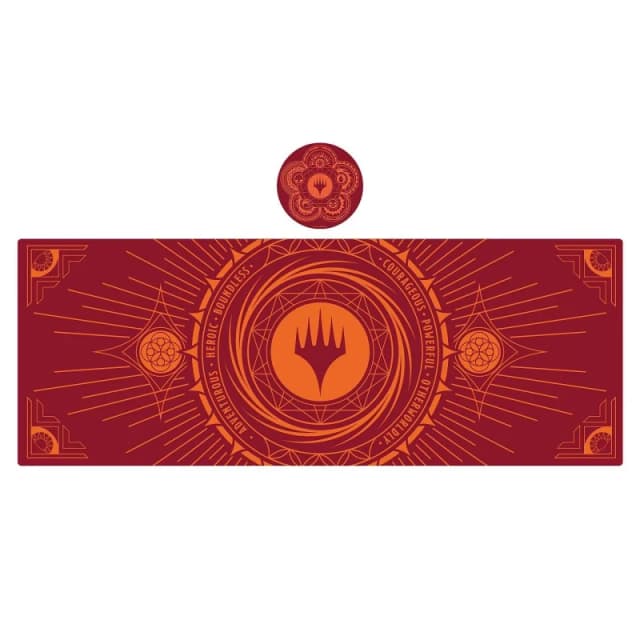 Magic The Gathering XL Desk Pad & Coaster Set Red unisex