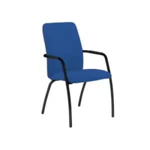 Dams MTO Tuba Black 4 Leg Frame Conference Chair with Fully Upholstered Back - B