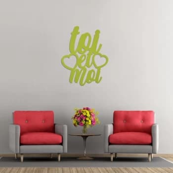 Toietmoi - Green Green Decorative Wooden Wall Accessory