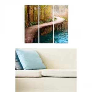 MDF54683737 Multicolor Decorative MDF Painting (3 Pieces)