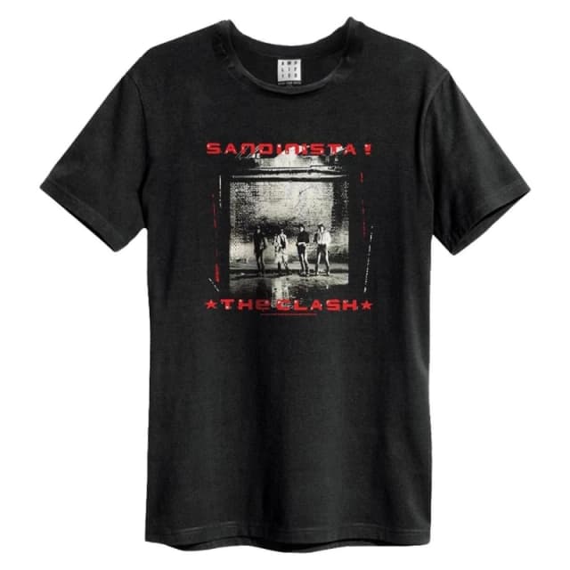 Amplified Amplified Men Sandinista The Clash T-Shirt in Black Size: X-Small Black XS Male 5063852070305