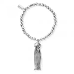 ChloBo Silver Luna Soul Moon and Stars Tassel Bracelet SBSBP935