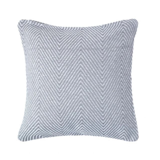 Homescapes Cotton Grey Halden Chevron Cushion Cover, 45 X 45 Cm