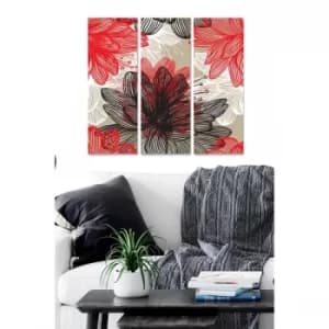 MDF40461659 Multicolor Decorative MDF Painting (3 Pieces)