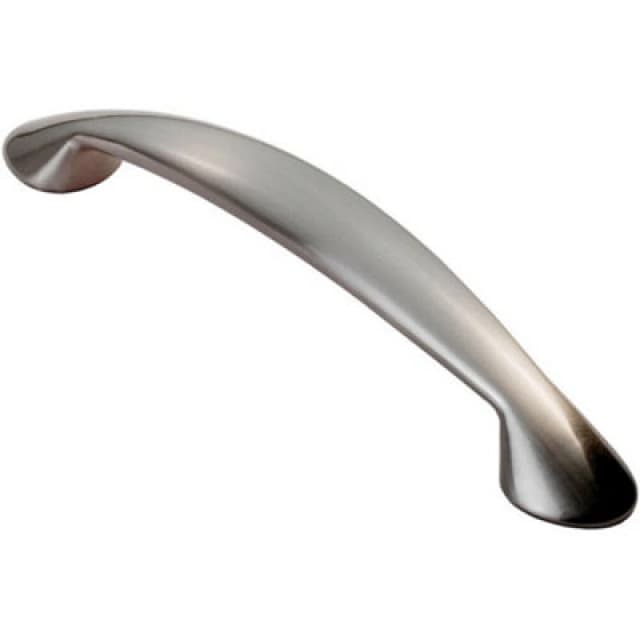 Loops Flared Cabinet Pull Handle 165.5 x 23mm 128mm Fixing Centres Satin Nickel Metallics unisex