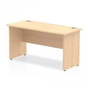 Trexus Desk Rectangle Panel End Leg 1400x600mm Maple Ref MI002473