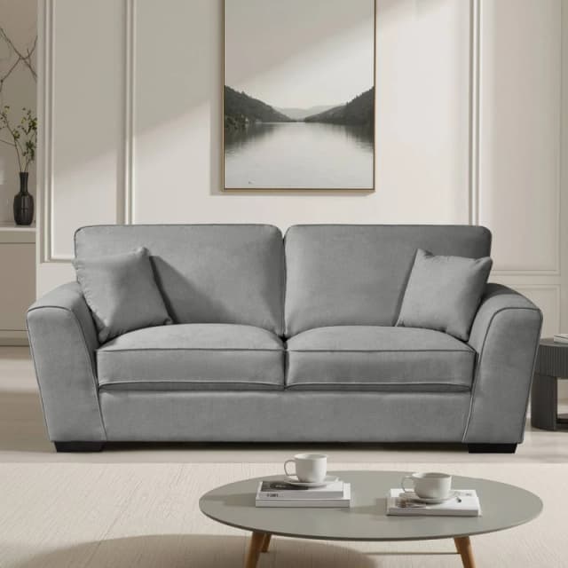 Artemis Home Arlington 3 Seat Fabric Sofa in Grey Size: 3 Seater Grey Unisex 3 Seater