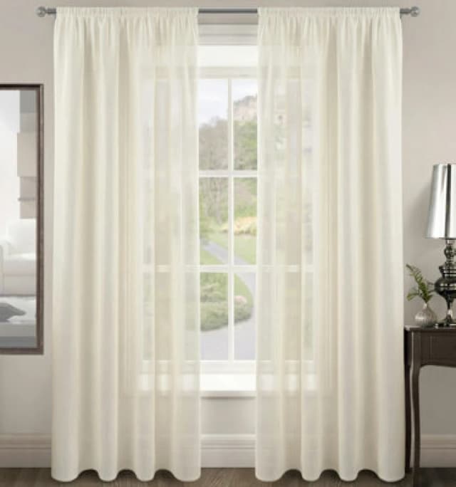 Velosso Riva Slot Top Voile Panel - Cream