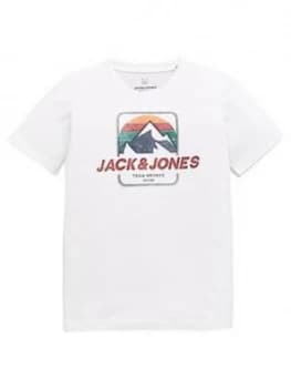 Jack & Jones Junior Boys Mountain Short Sleeve T-Shirt - Cloud Dancer