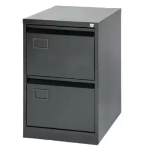 Bisley 2 Drawer Foolscap Filing Cabinet - All Black