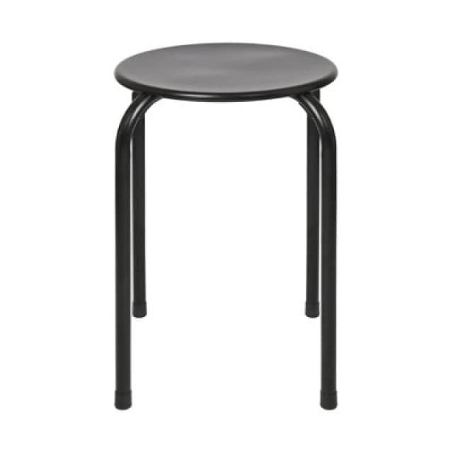 Harbour Housewares Metal Stacking Stool - Matt Black