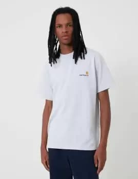 Carhartt-WIP American Script T-Shirt - Ash Heather Grey