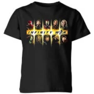 Avengers Team Lineup Kids T-Shirt - Black - 11-12 Years