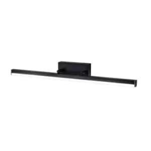 Luminosa Wall Lamp Large Adjustable, 1 x 18W LED, 4000K, 1784lm, IP44, Sand Black, 3yrs Warranty