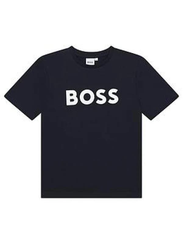 Boss Boss Large Logo T-Shirt Juniors - Blue Blue 11 - 12 Years