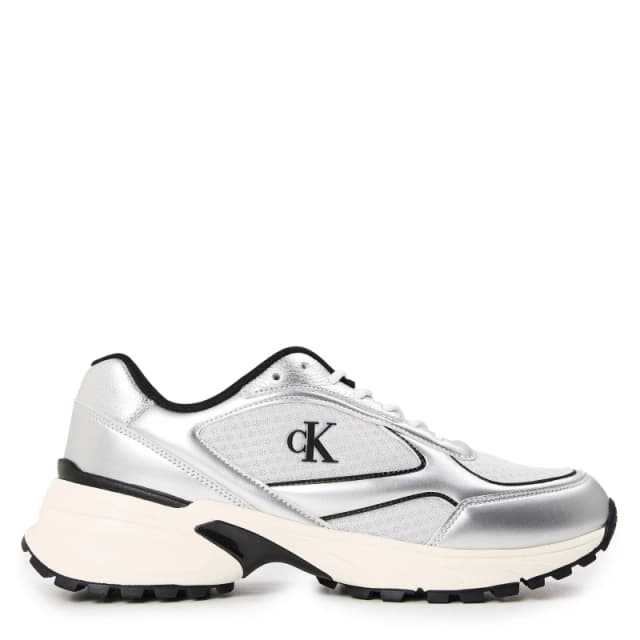 Calvin Klein Mens Hike Runner Runners White/Silver male 7 (41)