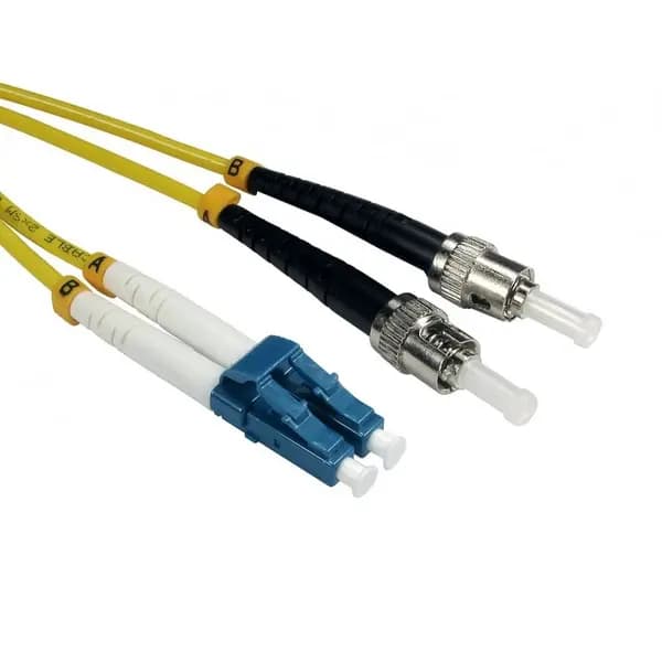 Cables Direct 2m OS2 Fibre Optic Cable, LC - ST (Single Mode)
