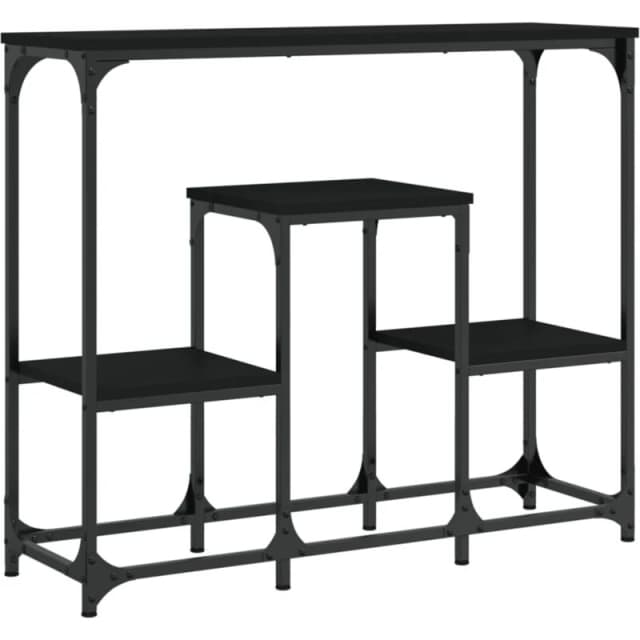 Vidaxl Console Table Black 89.5X28X76cm Engineered Wood, Black 833383