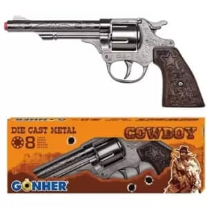 Gonher Diecast Metal 8 Ring Shot Cowboy Gun