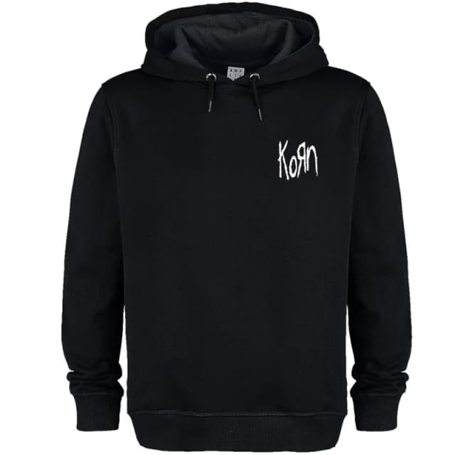 Amplified Amplified Men Lineart Issues Korn Hoodie in Black Size: X-Small Black XS Male 5063574715348