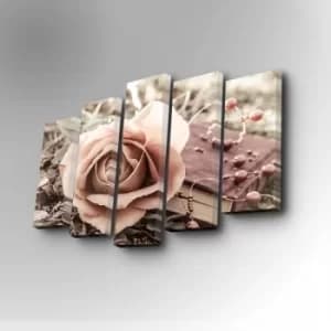 5PUC-047 Multicolor Decorative Canvas Painting (5 Pieces)