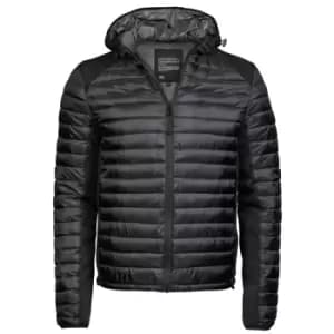 Tee Jays Mens Aspen Crossover Jacket (2XL) (Jet Black Melange)