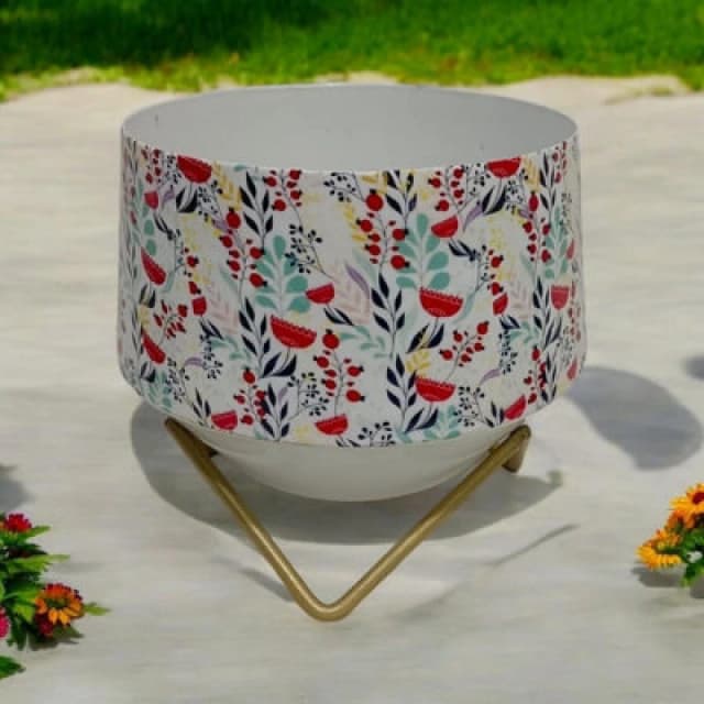 Minster Planter In Stand - Iron - L13 X W13 X H13 Cm