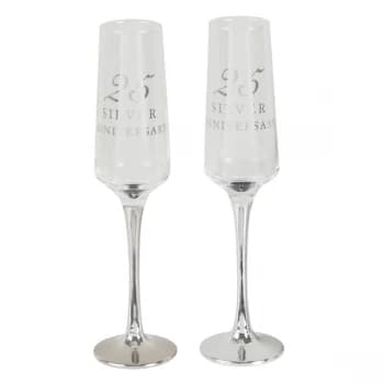 AMORE BY JULIANA Straight Flute Set of 2 - 25th Anniversary