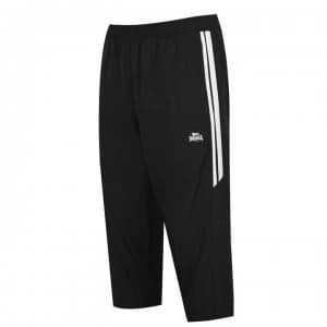 Lonsdale 2 Stripe three quarter Pants Mens - Black