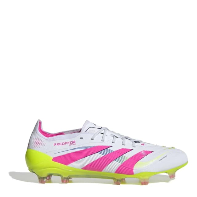 adidas Predator Elite Firm Ground Football Boots White/Pink male 8 (42)