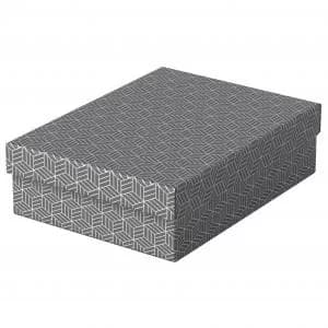 Storage Box Home Size M Low 3Pcs Grey