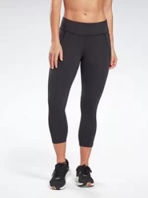 Reebok Lux 3/4 Leggings, Black, Size 2Xs, Women