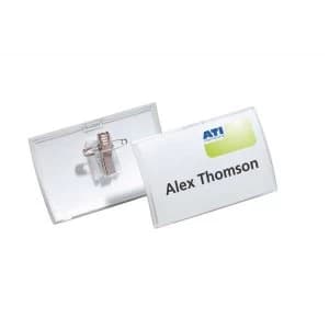 Durable Name Badge Click Fold D12Combi Clip and Insert Ref 821419 Pack