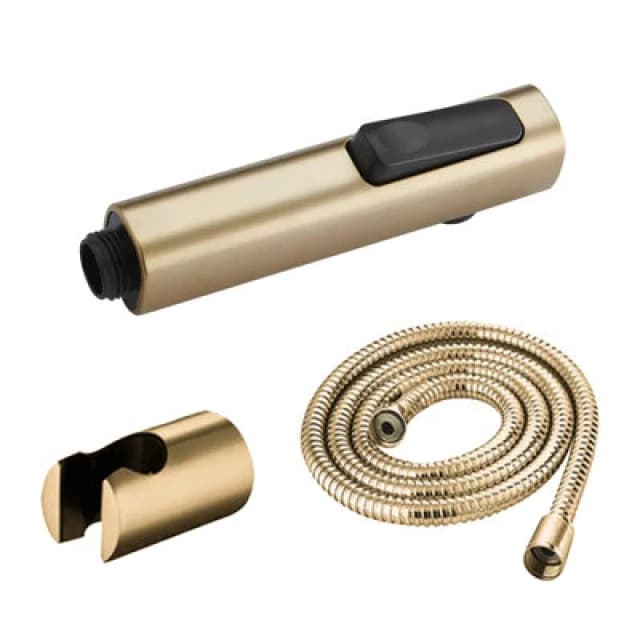 Nes Home Nes Home Brushed Gold Bidet Sprayer Nozzle Muslim Shataff Gold unisex