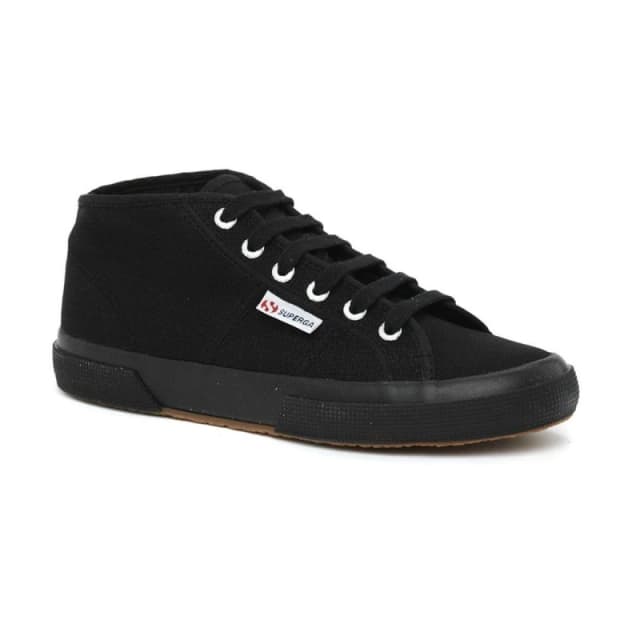 Superga Mens 2754 Cotu Mid Cut Trainers in Black Size: 3 Black Male 3