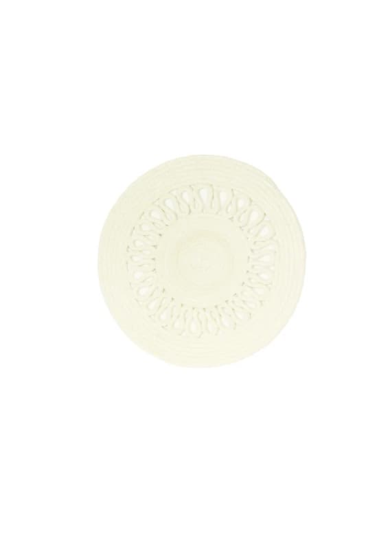 Esselle Nene Round Spiral Placemat 2 Pack in Cream Cream Unisex