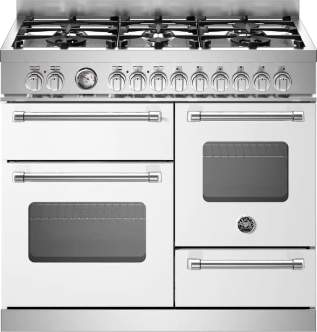 Bertazzoni Master Series MAS106L3EBIC 100cm wide Dual Fuel Range Cooker with Gas Hob - Bianco - A Rated