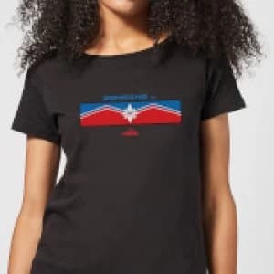 Captain Marvel Sending Womens T-Shirt - Black