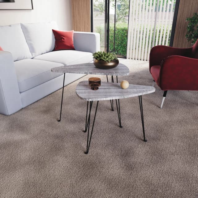 Lassic Vida Designs Brooklyn Nest of 2 Oval Tables Grey unisex Set of 2