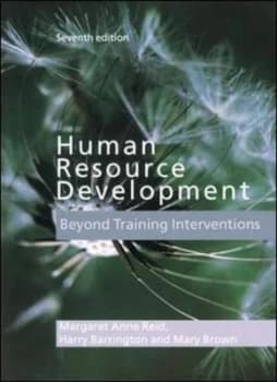 Human Resource Development by Margaret Anne Reid Paperback
