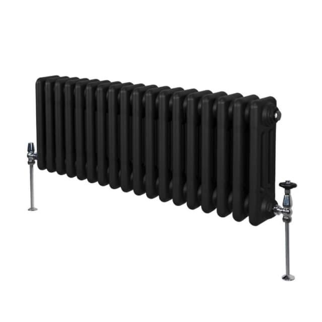 MonsterShop Traditional 3 Column Radiator - 300 X 832mm - Black