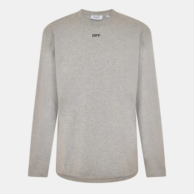 Off White Mens - Skate Long Sleeve T-Shirt Grey/Black male XS