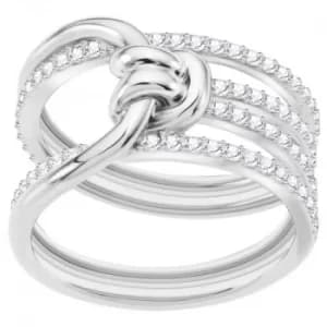 Ladies Swarovski Silver Plated Lifelong Ring Size Q.5