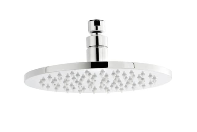 Balterley Round LED Fixed Shower Head Chrome 200mm in Silver Silver Unisex