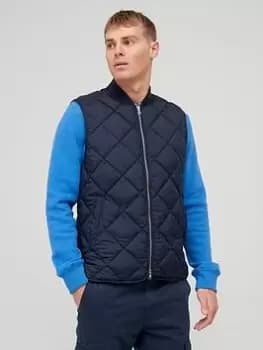 Superdry Studios Gilet, Navy, Size S, Men