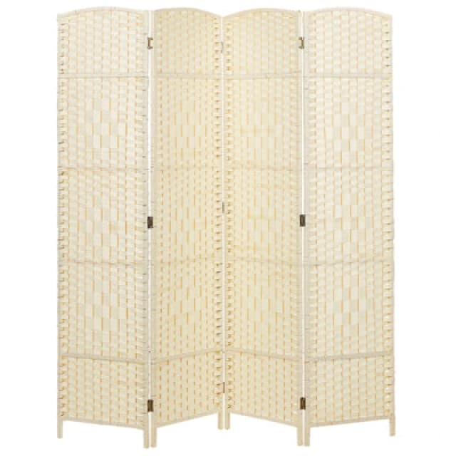 Beliani 4 Panel Room Divider Lappago Light Beige 163cm 170 Cm