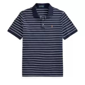 Polo Ralph Lauren Stripe Pima Polo Shirt - Blue