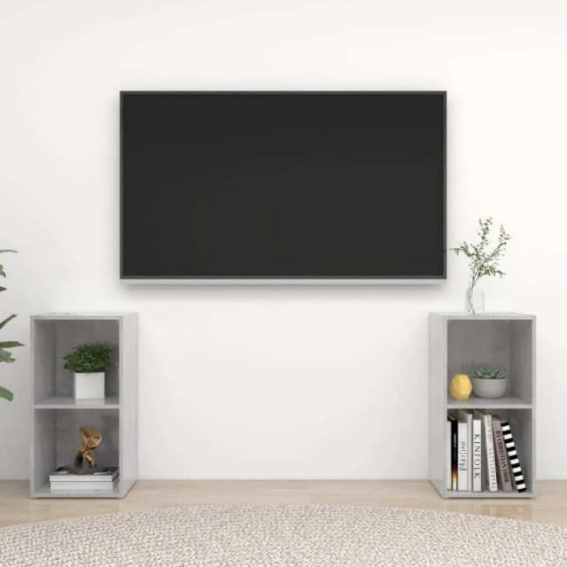 VIDAXL TV Cabinets 2 pcs Concrete Grey 72x35x36.5cm Engineered Wood Vidaxl 8720286592052