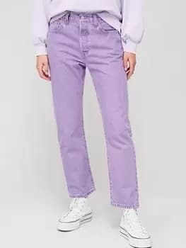 Levis 501® Crop Natural Dye Straight Leg Jean - Lavender, Purple, Size 28, Inside Leg 28, Women